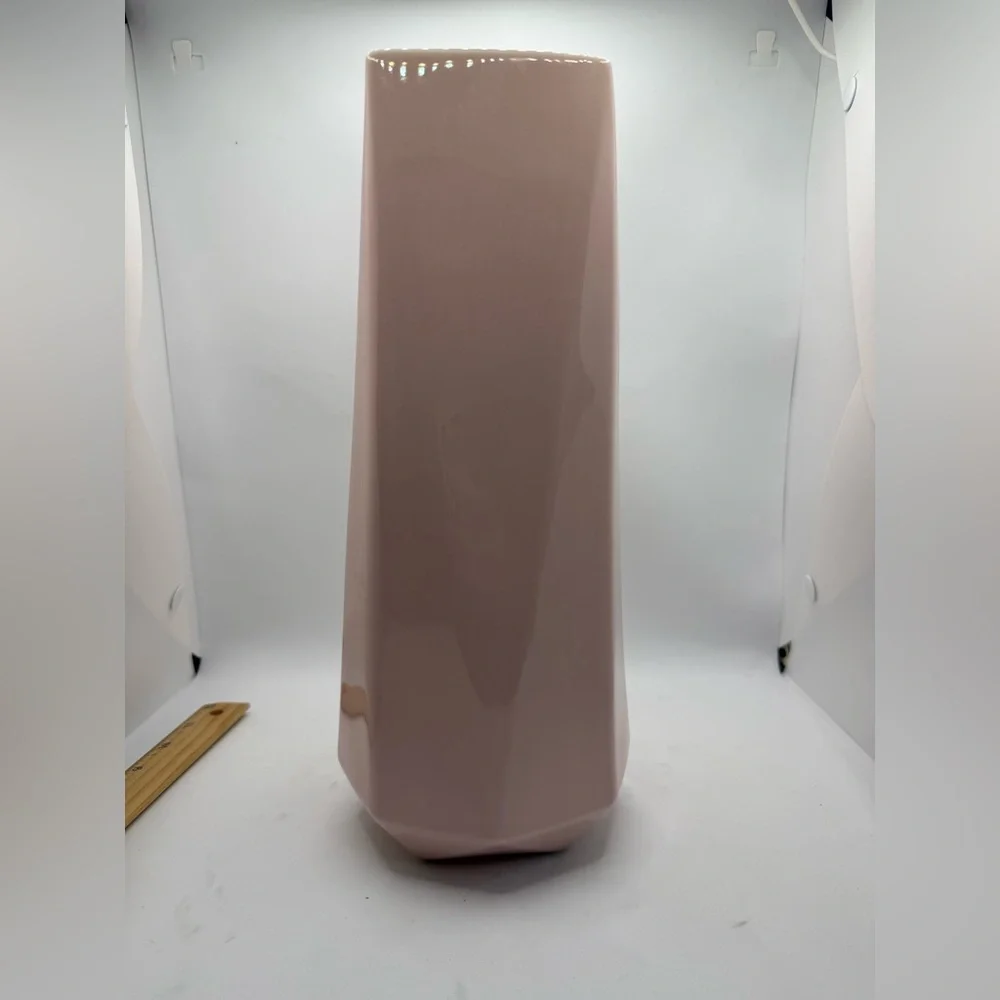 mauve pink art deco style ceramic West Elm vase